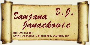 Damjana Janaćković vizit kartica